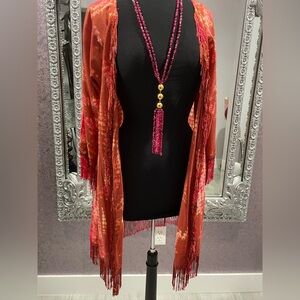 American Rag Tie Dye Fringe Robe